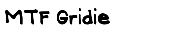 MTF Gridie font preview